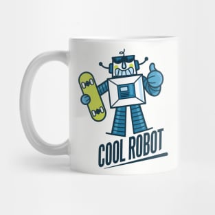 Cool Robot - Cute Skateboard Mug